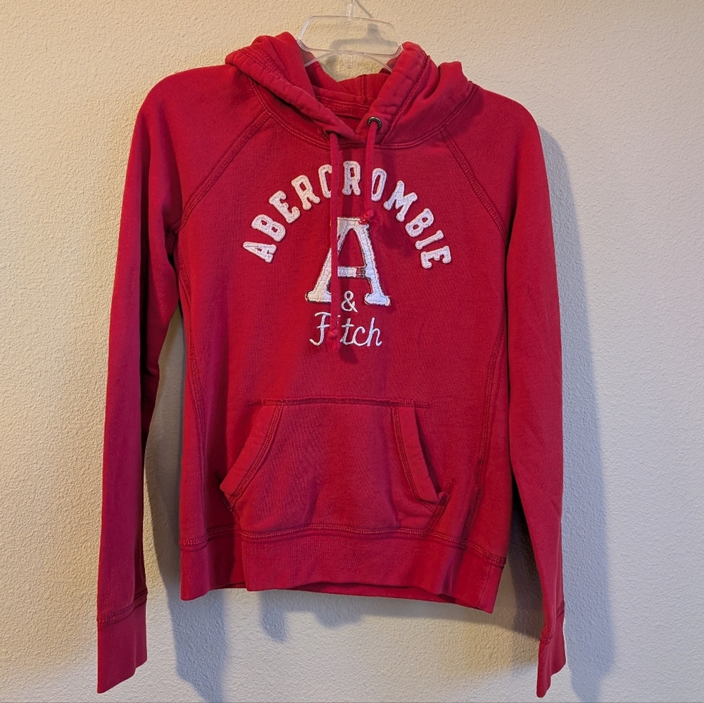 Abercrombie & Fitch Red Hoodie A + Fitch Size Medium